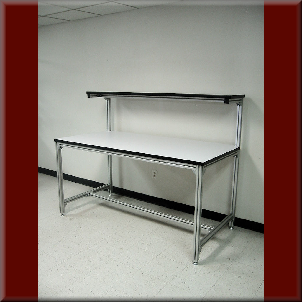 Table Model F-103P-AL-EXT – Aluminum Extrusion Frame Tech Bench