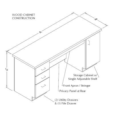 Table Model PS-109P – Pedestal Table Style Workstation