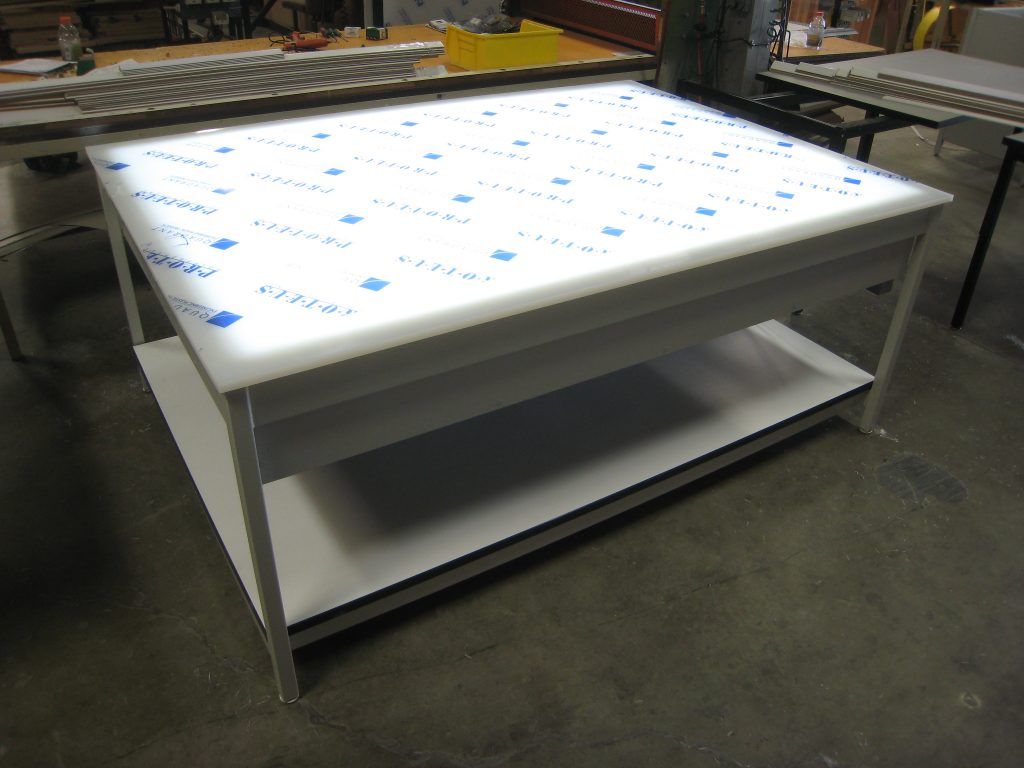 Light table. Лайт тейбл. Epoxcil Table with Light. Inspection Table.