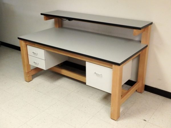 Rf Work Table RDM - F-103P-WD-ESD ESD Wood Tech Workbench w/ Shelf
