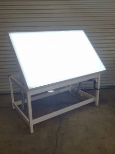 A-109P-TILT-HYD12M Tilt Top Light Table