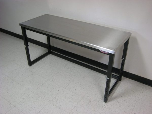 Adjustable Height Laboratory Table A-109P-PIN-SSTOP