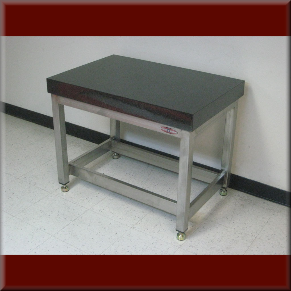 Table Model A-109P-VD-ST – Vibration Isolation Table – Vibration Damping Workbench w/ Heavy Stone Top