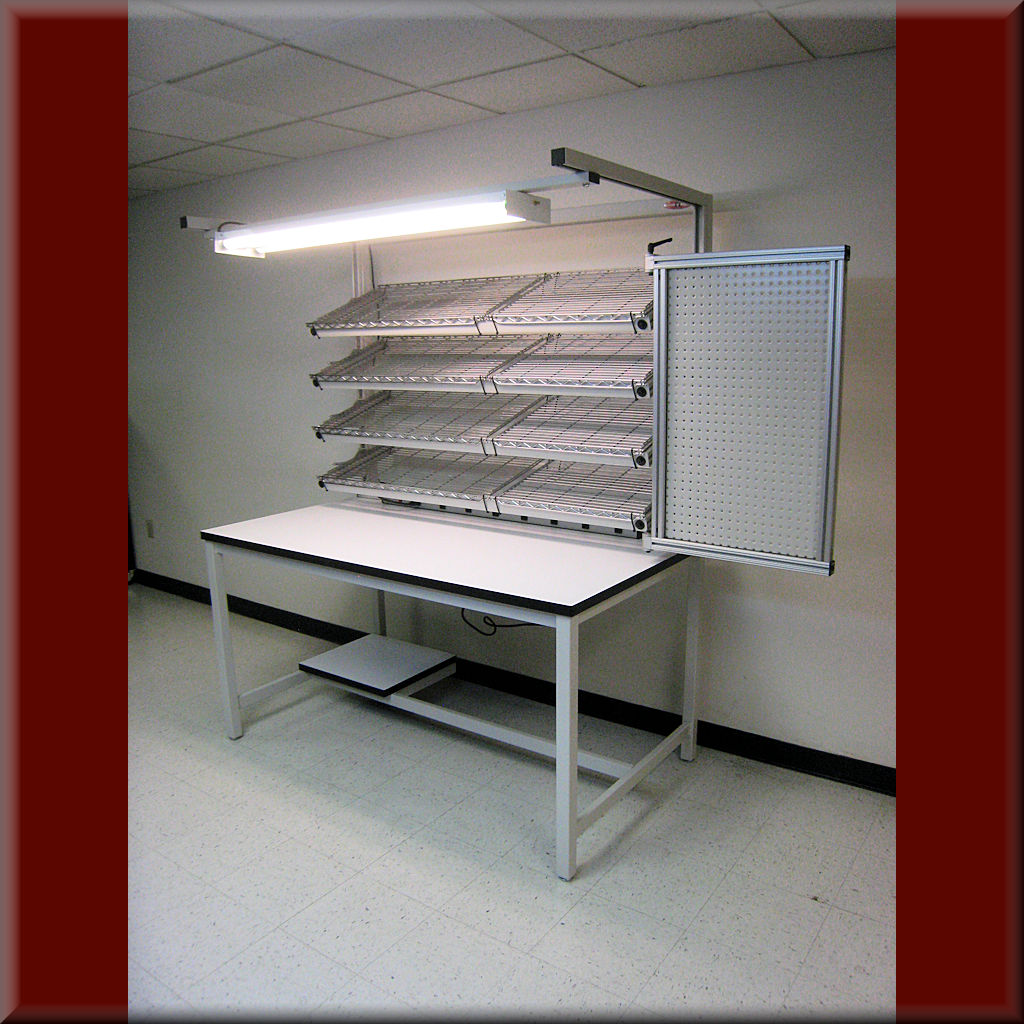 Table Model FR-104P  – Flow Rack Shelf Workstation