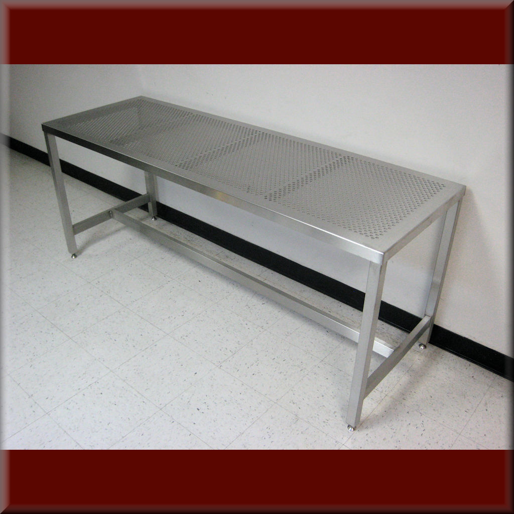 Table Model A-109P-SS-PERF – Stainless Steel Flat Top Table with Perforated Top